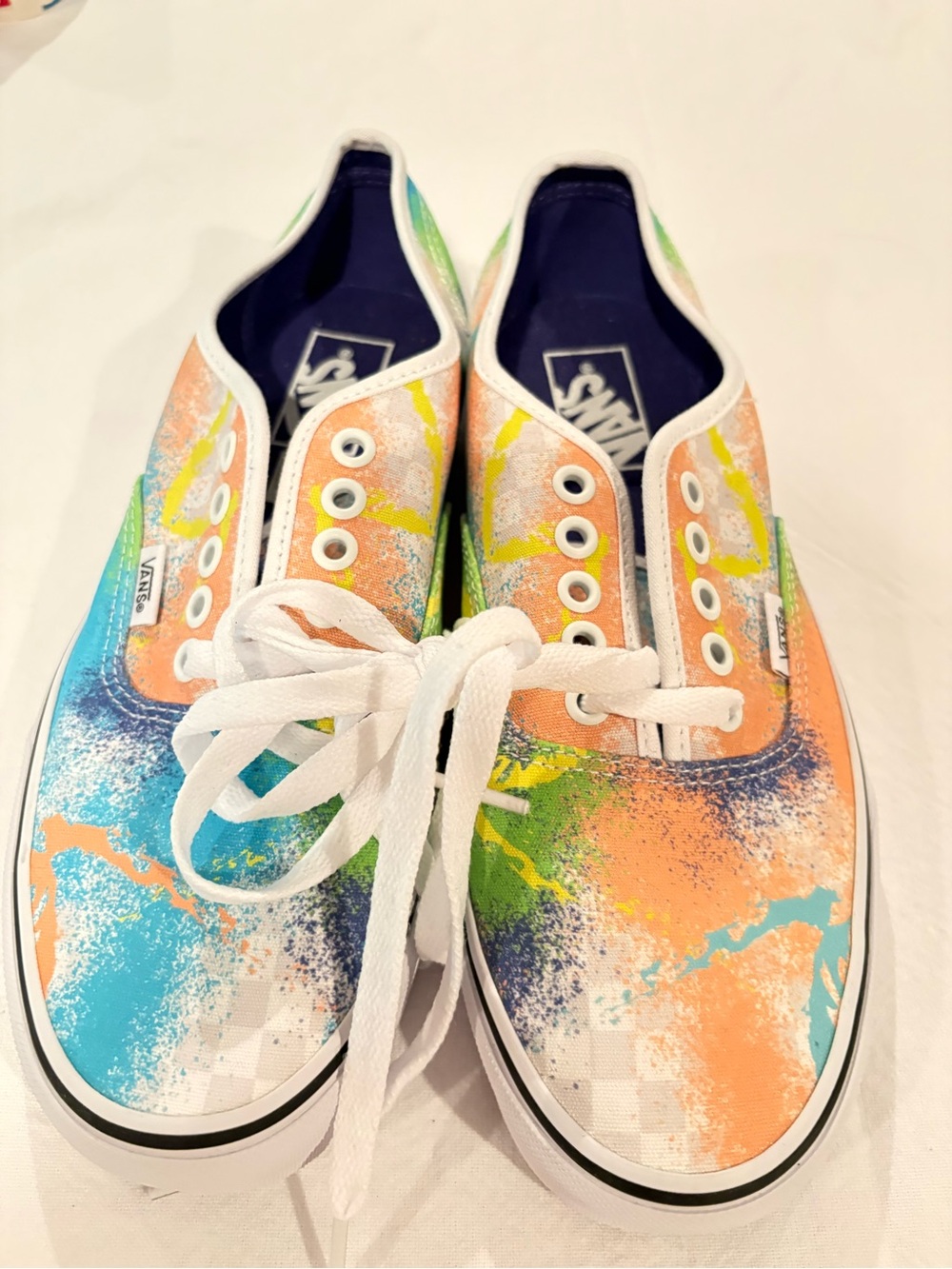 Vans men’s Retro Mart low skate - Blue, Orange, Green, Yellow, White